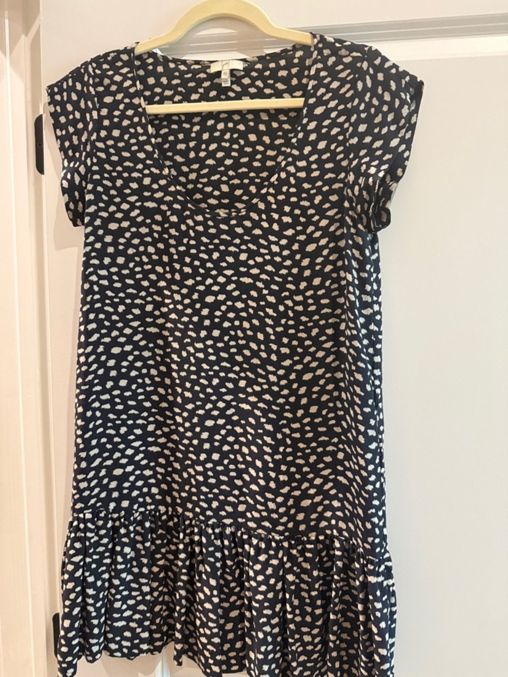 Joie cream & Black dress with Cream Spot Print